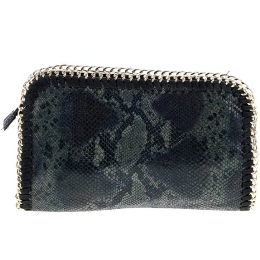 Parfois Blue Snake Print Design Crossbody Bag
